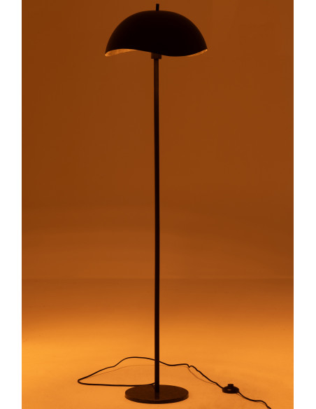 Lampe de sol en métal/marbre noirJ-Line