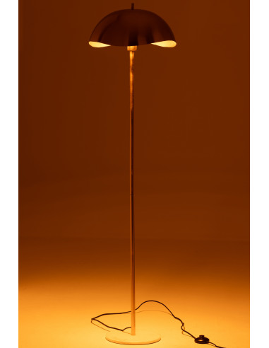 Lampe de sol en métal/marbre doréJ-Line