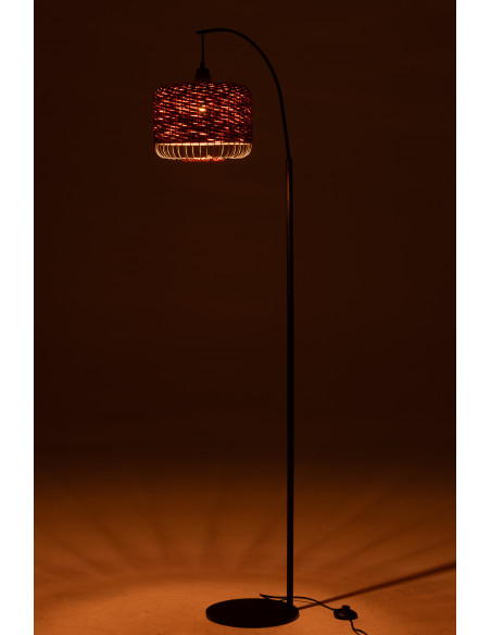 Lanterne de lampe de sol en métal orangeJ-Line