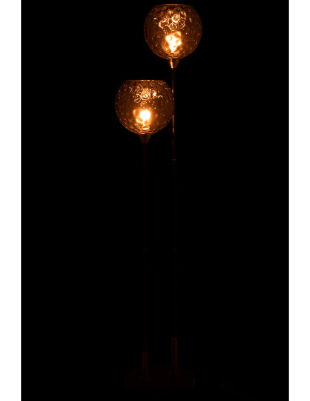 Lampe sur pied Base Bollie en acier/marbre noirJ-Line Lampe sur pied Base Bollie en acier/marbre noirJ-Line