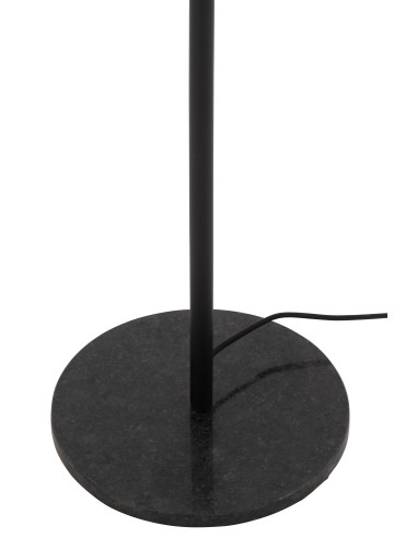 Lampe de sol en métal/marbre noirJ-Line