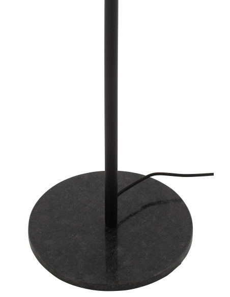 Lampe de sol en métal/marbre noirJ-Line