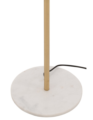 Lampe de sol en métal/marbre doréJ-Line