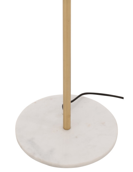 Lampe de sol en métal/marbre doréJ-Line