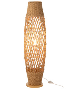 Lampe sur pied en métal tressé naturel foncéJ-Line 2