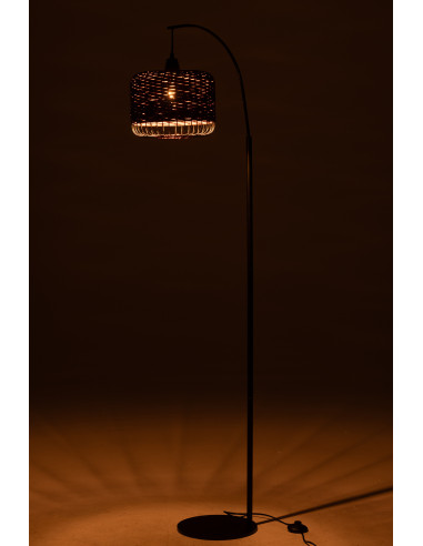 Lampe de sol lanterne en métal violetJ-Line