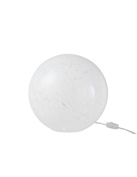 Lampe Dany Spots Ronde en Verre Blanc GrandeJ-Line Lampe Dany Spots Ronde en Verre Blanc GrandeJ-Line