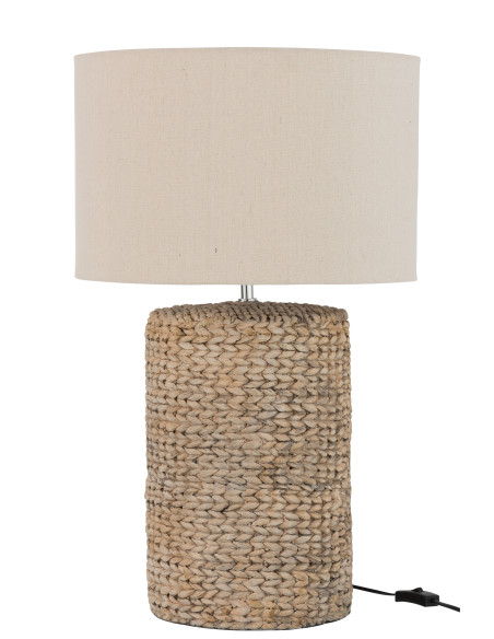 Pied de lampe + Abat-jour en tresse épaisse en béton/coton naturel LJ-Line Pied de lampe + Abat-jour en tresse épaisse en béton/coton naturel LJ-Line