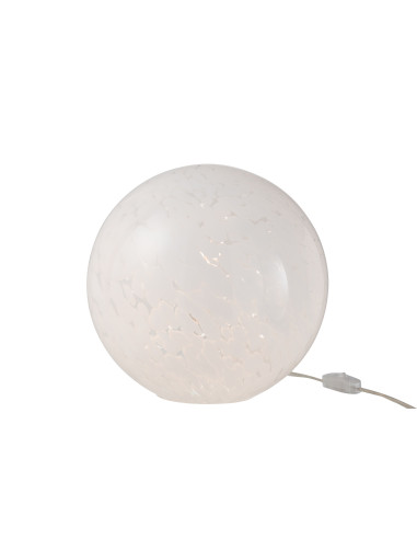 Lampe Dany Spots Ronde en Verre Blanc GrandeJ-Line