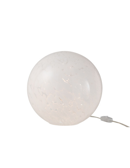 Lampe Dany Spots Ronde en Verre Blanc GrandeJ-Line Lampe Dany Spots Ronde en Verre Blanc GrandeJ-Line