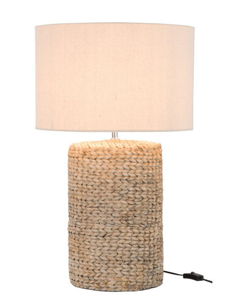 Pied de lampe + Abat-jour en tresse épaisse en béton/coton naturel LJ-Line Pied de lampe + Abat-jour en tresse épaisse en béton/coton naturel LJ-Line
