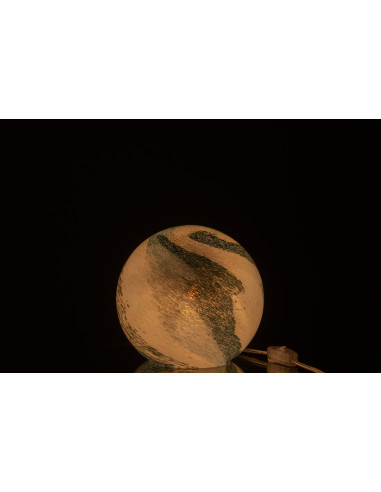 Lampe Dany Rayures Verre Rond Bleu-Vert PetiteJ-Line