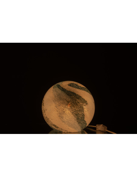 Lampe Dany Rayures Verre Rond Bleu-Vert PetiteJ-Line Lampe Dany Rayures Verre Rond Bleu-Vert PetiteJ-Line