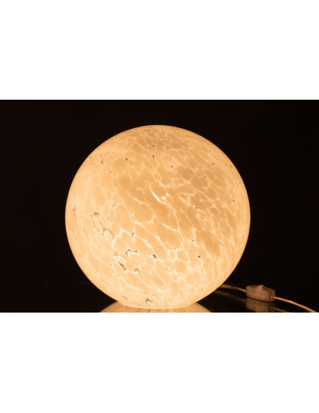 Lampe Dany Spots Ronde en Verre Blanc GrandeJ-Line Lampe Dany Spots Ronde en Verre Blanc GrandeJ-Line