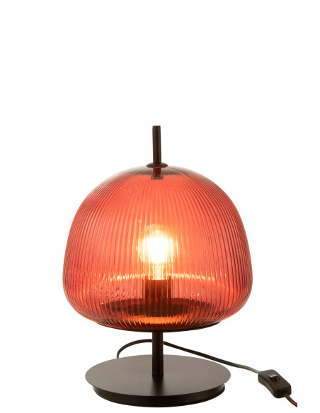 Lampe de table Oasis en verre rouge petitJ-Line Lampe de table Oasis en verre rouge petitJ-Line