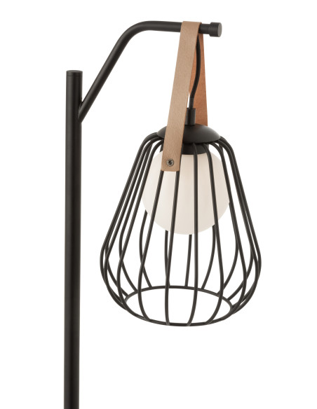 Lampe de table Ignes en acier/marbre noirJ-Line Lampe de table Ignes en acier/marbre noirJ-Line