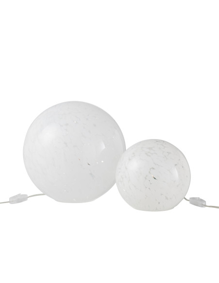 Lampe Dany Spots Ronde en Verre Blanc GrandeJ-Line Lampe Dany Spots Ronde en Verre Blanc GrandeJ-Line