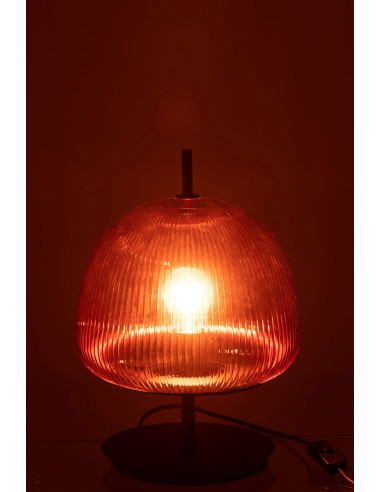 Lampe de table Oasis en verre rouge petitJ-Line