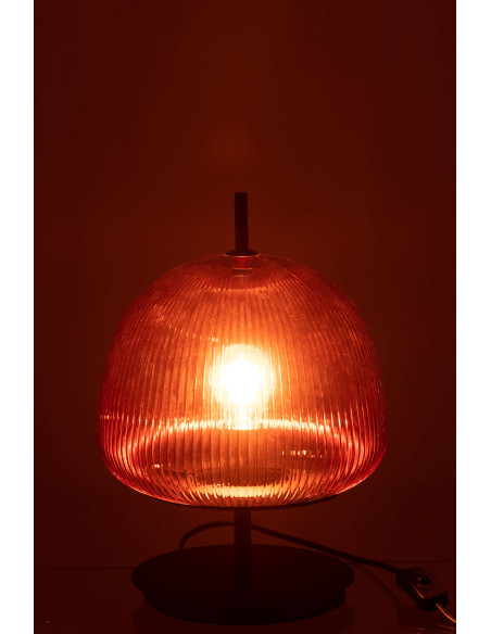 Lampe de table Oasis en verre rouge petitJ-Line Lampe de table Oasis en verre rouge petitJ-Line