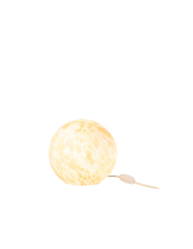 Lampe Melissa ronde en verre beige petiteJ-Line