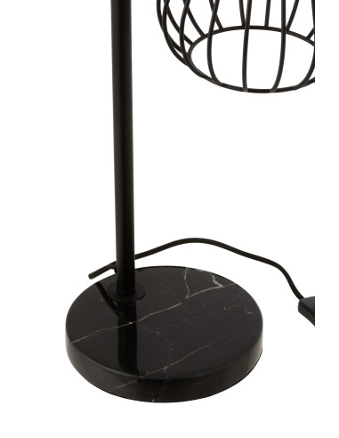 Lampe de table Ignes en acier/marbre noirJ-Line