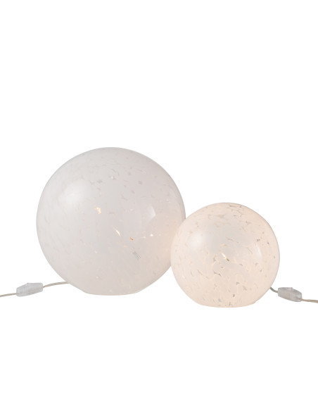 Lampe Dany Spots Ronde en Verre Blanc GrandeJ-Line Lampe Dany Spots Ronde en Verre Blanc GrandeJ-Line