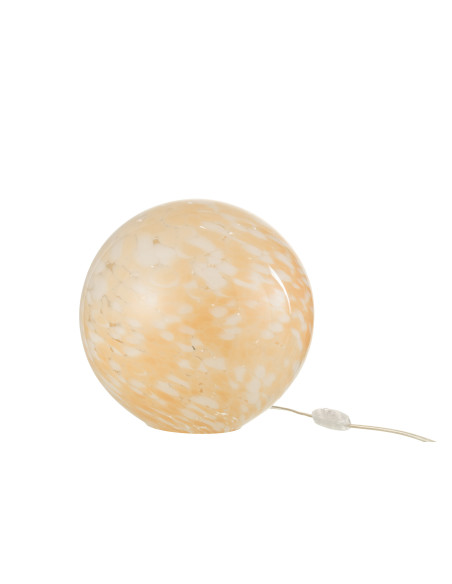 Lampe Melissa Ronde en Verre Beige GrandeJ-Line Lampe Melissa Ronde en Verre Beige GrandeJ-Line