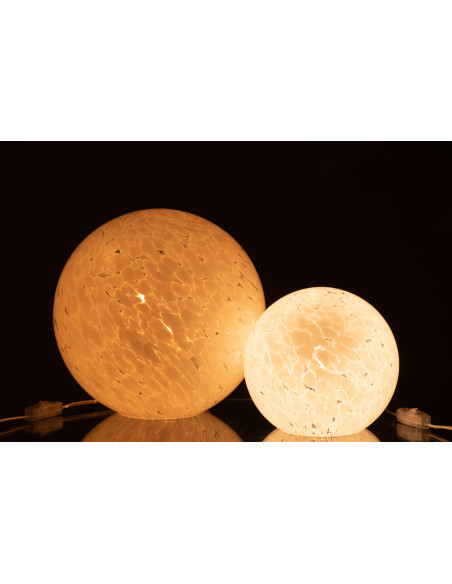 Lampe Dany Spots Ronde en Verre Blanc GrandeJ-Line Lampe Dany Spots Ronde en Verre Blanc GrandeJ-Line