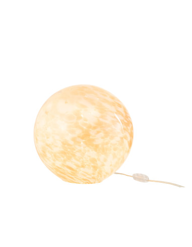 Lampe Melissa Ronde en Verre Beige GrandeJ-Line
