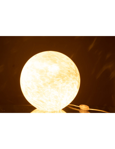 Lampe Melissa Ronde en Verre Beige GrandeJ-Line
