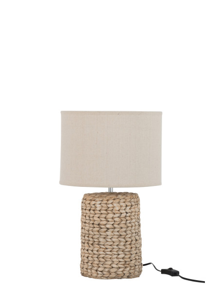Pied de lampe + abat-jour en tresse épaisse en béton/coton naturel SJ-Line Pied de lampe + abat-jour en tresse épaisse en béton/coton naturel SJ-Line