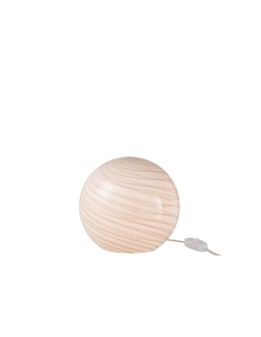 Lampe Dany Rayures Verre Rond Gris PetiteJ-Line