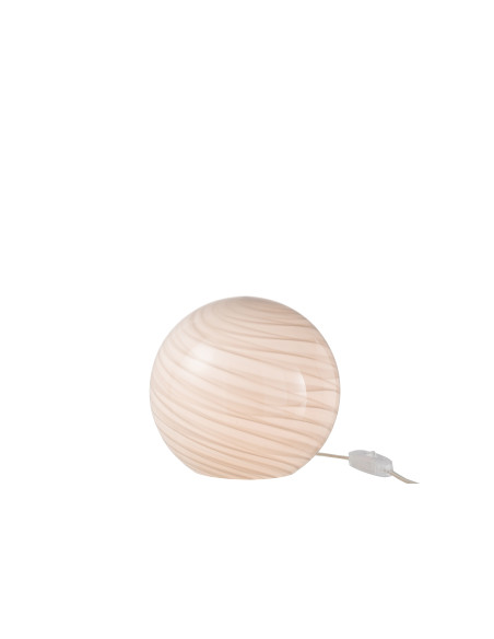 Lampe Dany Rayures Verre Rond Gris PetiteJ-Line Lampe Dany Rayures Verre Rond Gris PetiteJ-Line