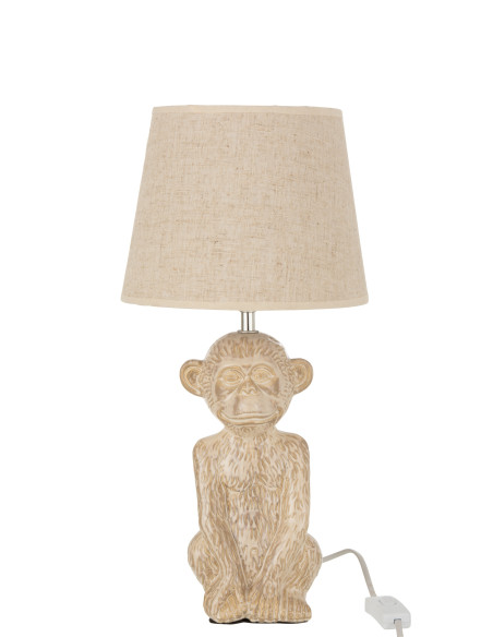Lampe Singe Cem/Tex Beige/BeigeJ-Line Lampe Singe Cem/Tex Beige/BeigeJ-Line