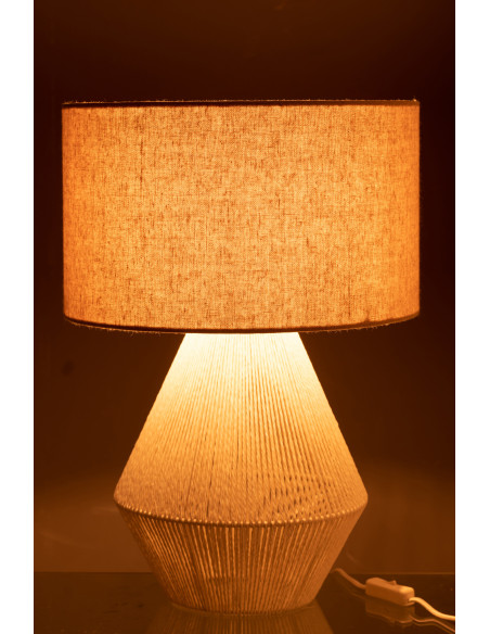 Lampe de table en corde de jute blancheJ-Line Lampe de table en corde de jute blancheJ-Line