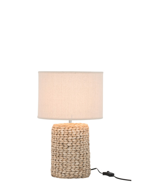 Pied de lampe + abat-jour en tresse épaisse en béton/coton naturel SJ-Line Pied de lampe + abat-jour en tresse épaisse en béton/coton naturel SJ-Line