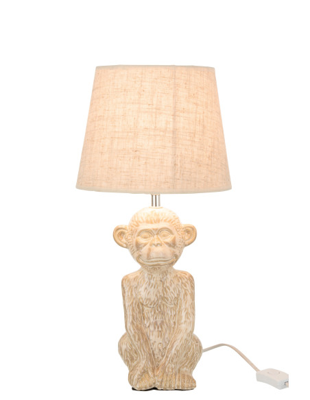 Lampe Singe Cem/Tex Beige/BeigeJ-Line Lampe Singe Cem/Tex Beige/BeigeJ-Line