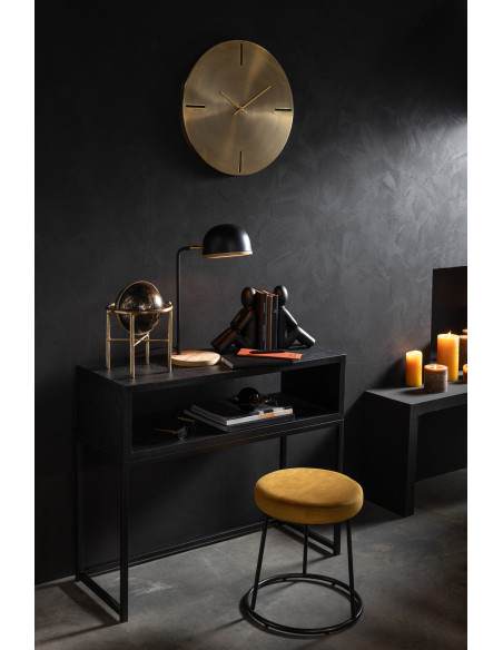 Lampe de table Evy en fer/bois noir/naturelJ-Line Lampe de table Evy en fer/bois noir/naturelJ-Line