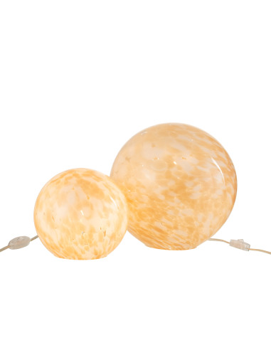 Lampe Melissa Ronde en Verre Beige GrandeJ-Line