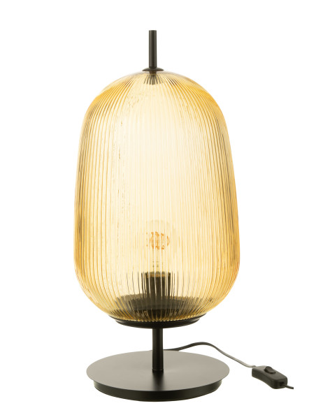Lampe de table Oasis en verre jaune grandJ-Line Lampe de table Oasis en verre jaune grandJ-Line