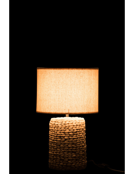 Pied de lampe + abat-jour en tresse épaisse en béton/coton naturel SJ-Line Pied de lampe + abat-jour en tresse épaisse en béton/coton naturel SJ-Line