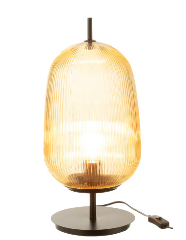 Lampe de table Oasis en verre jaune grandJ-Line