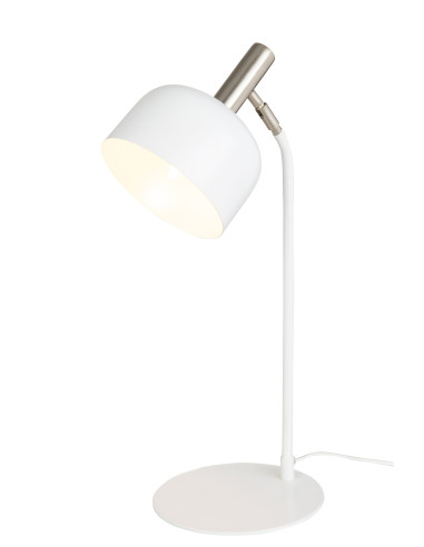 Lampe de table inclinable en métal blanc/orJ-Line