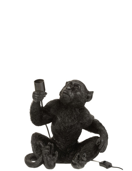 Lampe Singe Assis Poly NoirJ-Line Lampe Singe Assis Poly NoirJ-Line