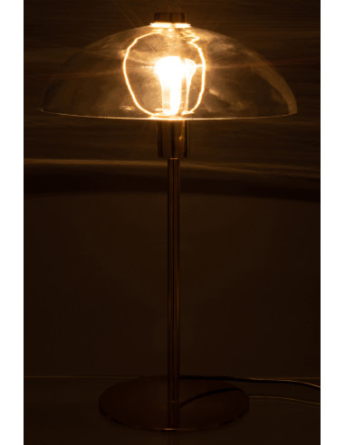 Lampe de table Jeff en métal/verre transparent/doréJ-Line