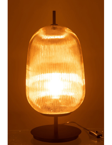 Lampe de table Oasis en verre jaune grandJ-Line
