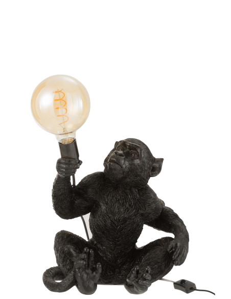 Lampe Singe Assis Poly NoirJ-Line Lampe Singe Assis Poly NoirJ-Line