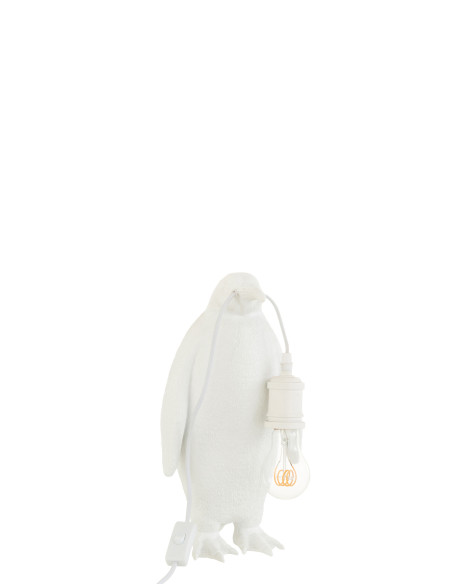 Lampe de table Pingouin en résine blanche petiteJ-Line Lampe de table Pingouin en résine blanche petiteJ-Line