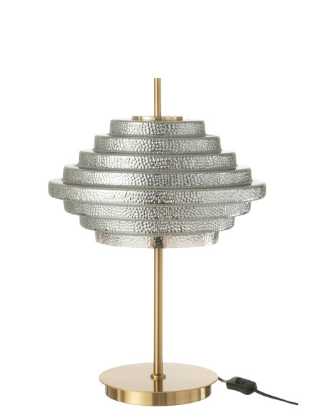 Lampe de table LED en métal/doré en verre fuméJ-Line Lampe de table LED en métal/doré en verre fuméJ-Line