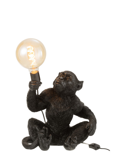 Lampe Singe Assis Poly NoirJ-Line Lampe Singe Assis Poly NoirJ-Line